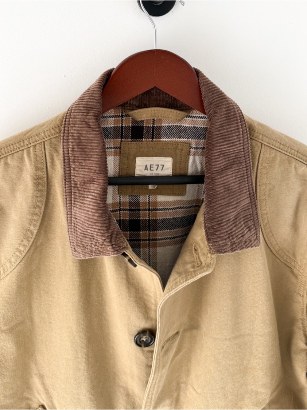 New AE77 Premium Twill Chore Jacket Cotton Silk Flannel Lined Mens Size M Barn - Picture 6 of 14